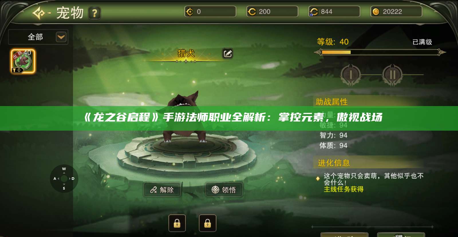 《龙之谷启程》手游法师职业全解析：掌控元素，傲视战场